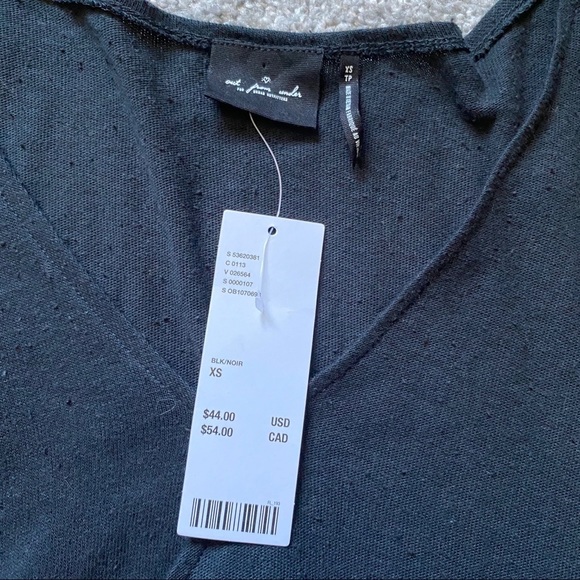 Out From Under Callie Draped Surplice Black Top - Picture 5 of 12